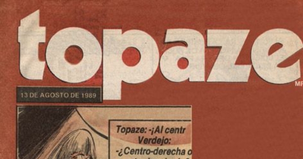 Topaze : n° 1-21, agosto a diciembre de 1989