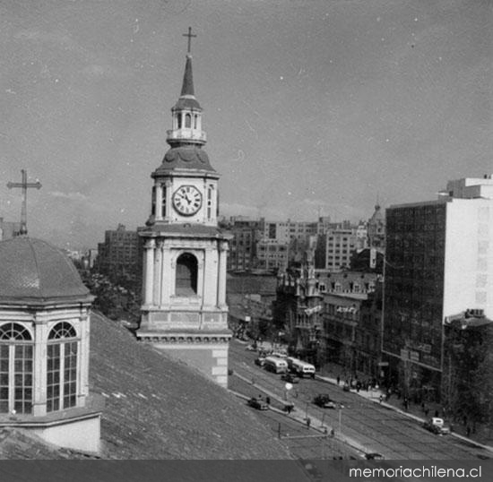 Torre Iglesia San Francisco, calle Alameda, hacia 1960