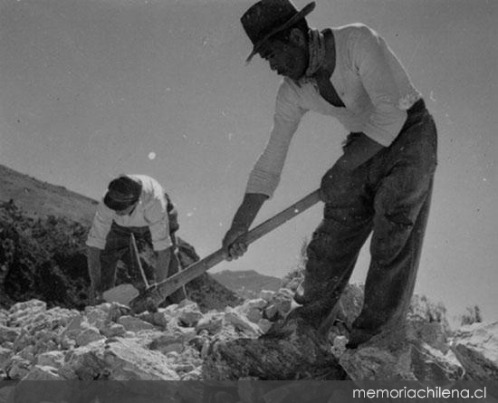 Pirquineros, hacia 1960