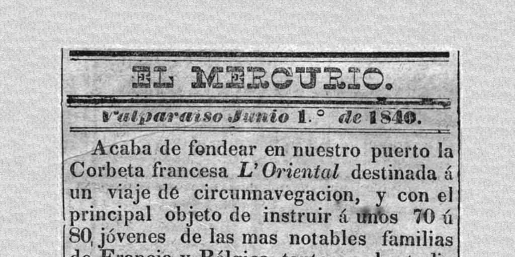 El Mercurio de Valparaíso : 1 de junio de 1840