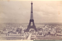 Vista general de París y la Torre Eiffel desde el Palacio Trocadero, 1889