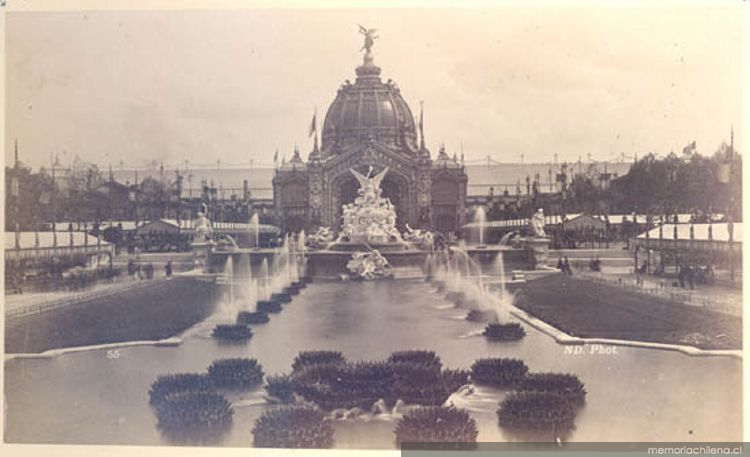 Fuente Monumental y Cúpula Central en el Campo de Marte, 1889