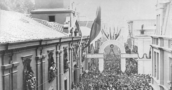 Recepción del General Baquedano y el Ejército en Valparaíso, ca. 1881