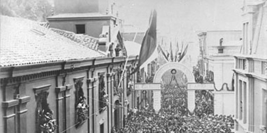 Recepción del General Baquedano y el Ejército en Valparaíso, ca. 1881