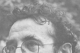 Roberto Bolaño durante su visita a Chile