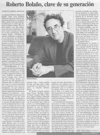 Roberto Bolaño, clave de su generación