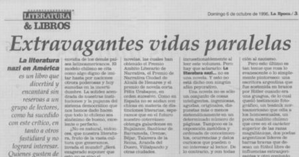 Extravagantes vidas paralelas