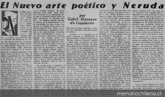 El nuevo arte poético y Neruda