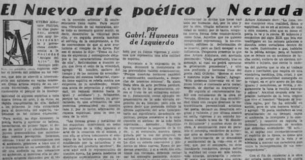 El nuevo arte poético y Neruda