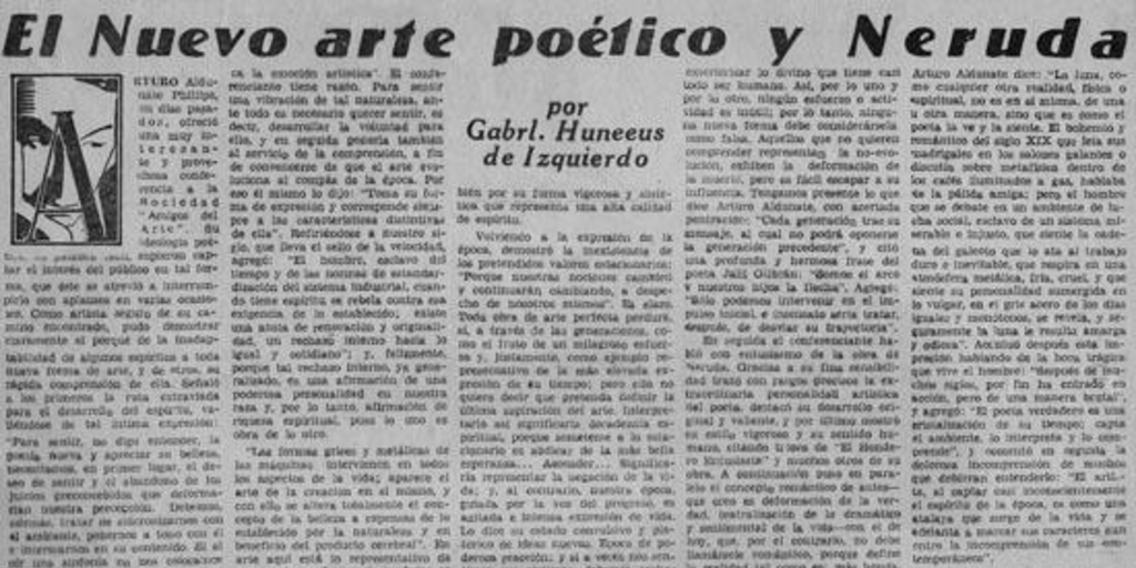 El nuevo arte poético y Neruda