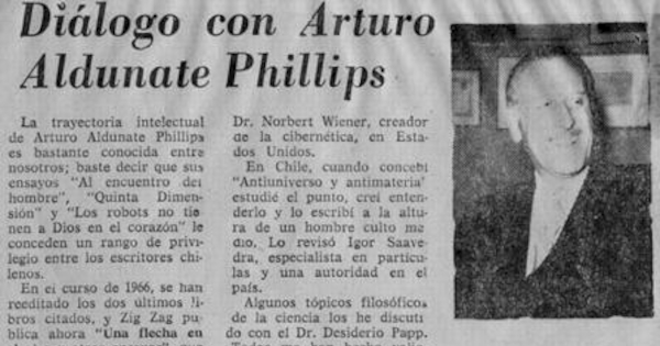 Diálogo con Arturo Aldunate Phillips