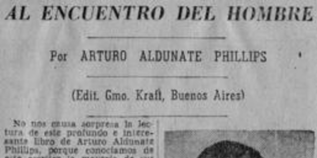 Al encuentro del hombre por Arturo Aldunate Phillips