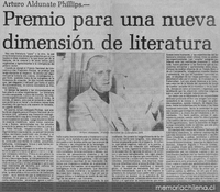 Premio para una nueva dimensión de literatura