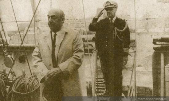 Neruda esta a bordo de La Esmeralda, 1972