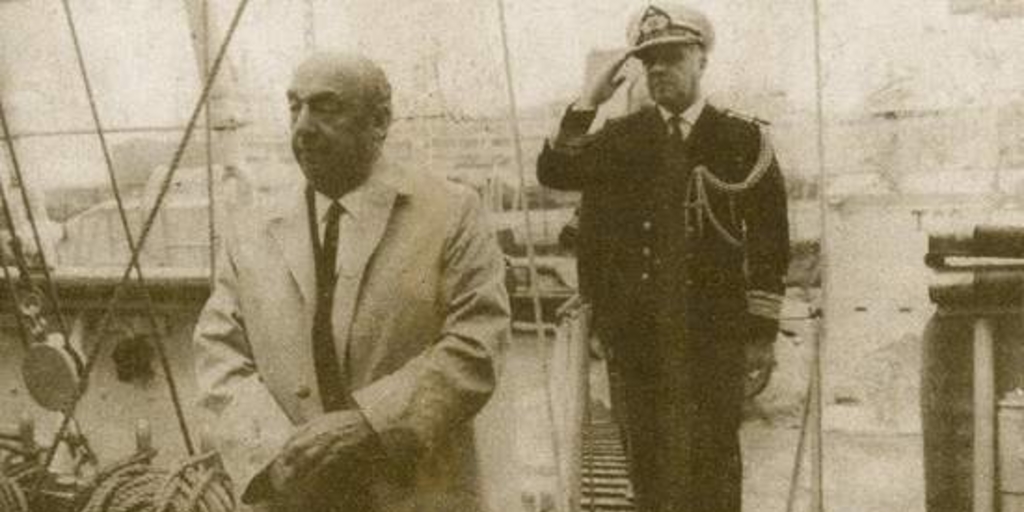 Neruda esta a bordo de La Esmeralda, 1972