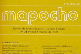 Mapocho . n° 31, primer semestre, 1992