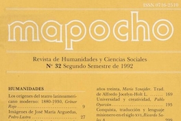 Mapocho : n° 32, segundo semestre, 1992