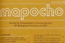 Mapocho : n° 34, segundo semestre, 1993