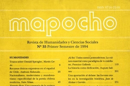 Mapocho : n° 35, primer semestre, 1994