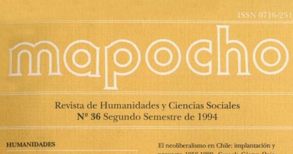 Mapocho : n° 36, segundo semestre, 1994