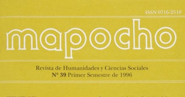 Mapocho. Número 39, primer semestre de 1996