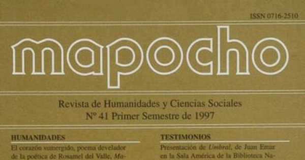 Mapocho : n° 41, primer semestre, 1997