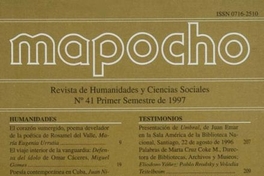 Mapocho : n° 41, primer semestre, 1997