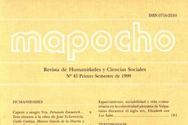Mapocho : n° 45, primer semestre, 1999