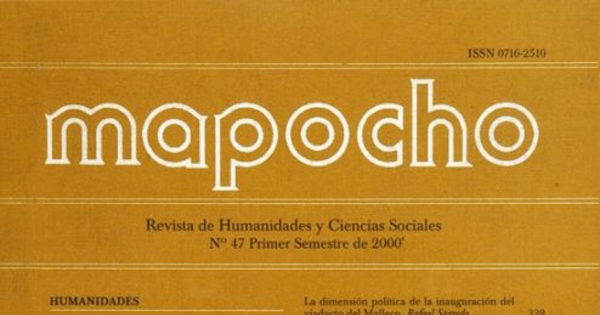 Mapocho : n° 47, primer semestre, 2000