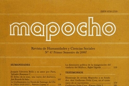 Mapocho : n° 47, primer semestre, 2000