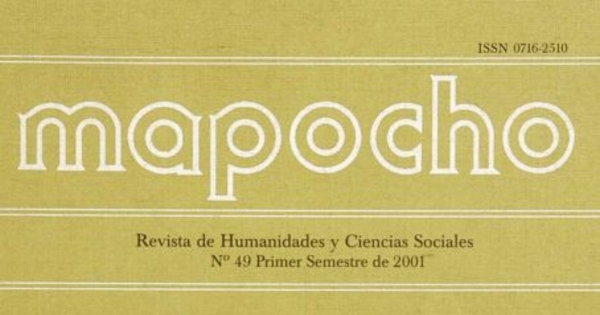 Mapocho : n° 49, primer semestre, 2001