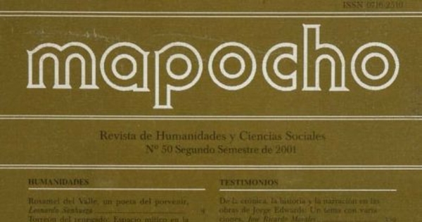 Mapocho : n° 50, segundo semestre, 2001