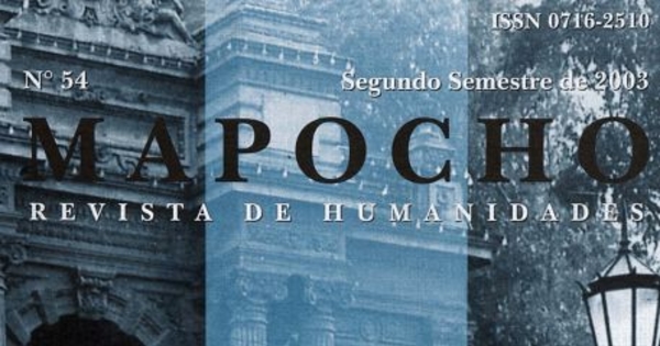 Mapocho : n° 54, segundo semestre, 2003