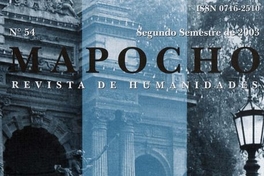 Mapocho : n° 54, segundo semestre, 2003