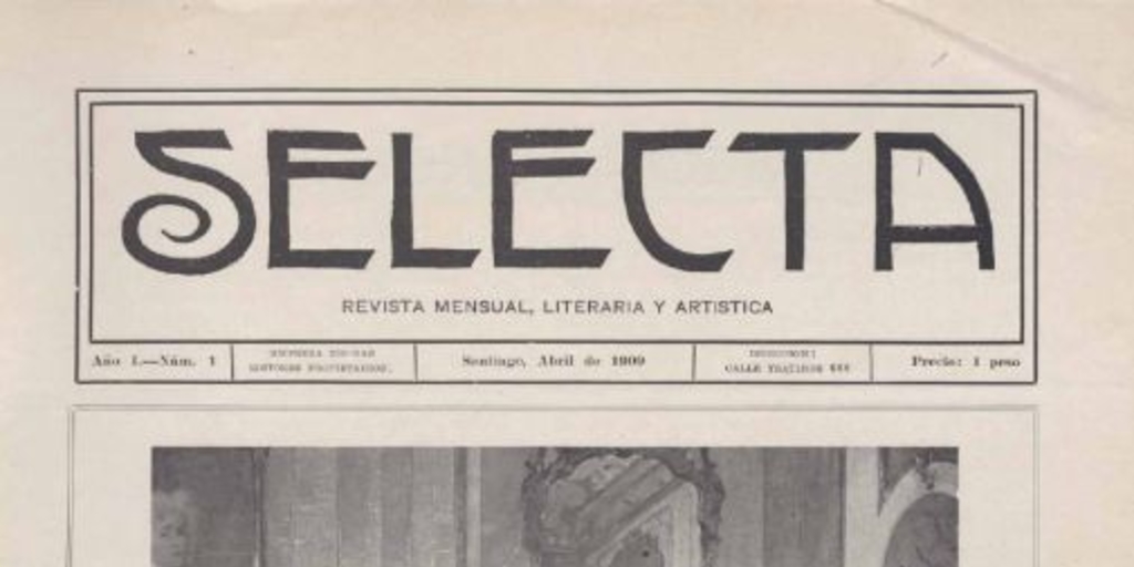 Selecta : año 1, n° 1, abril de 1909