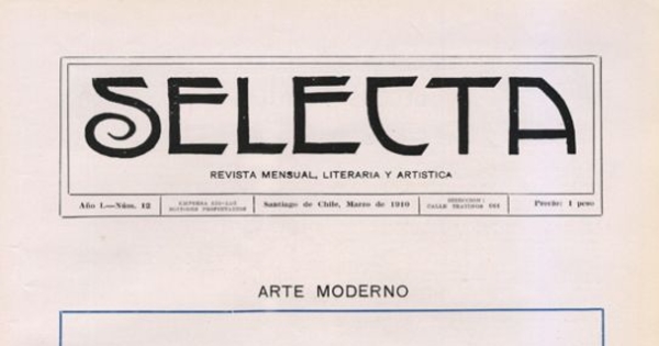 Selecta : año 1, n° 12, marzo de 1910