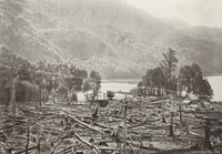 Efectos del roce en Bahía Cayutue, Lago Todos los Santos, primera mitad del siglo XX