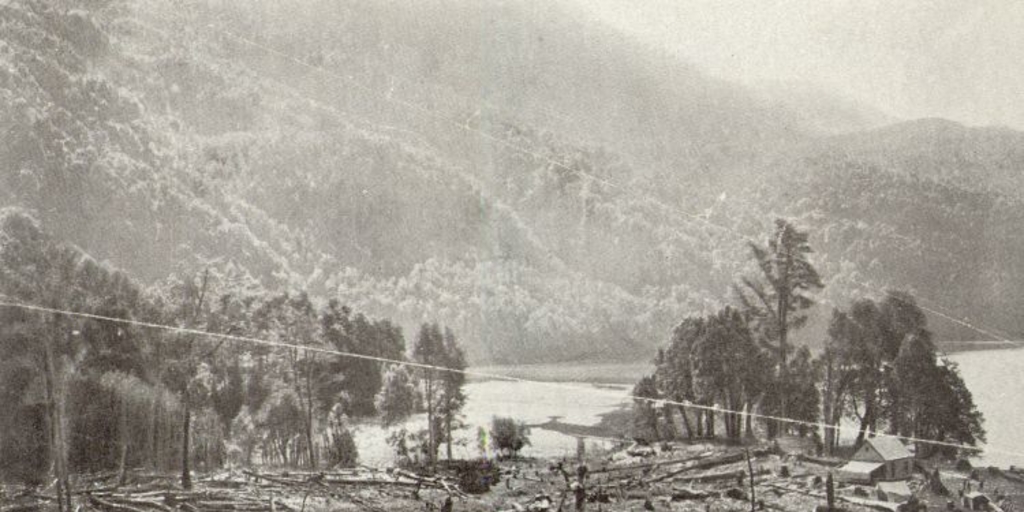 Efectos del roce en Bahía Cayutue, Lago Todos los Santos, primera mitad del siglo XX