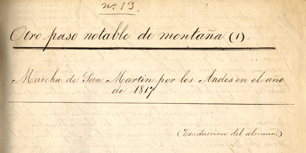 Paso de Los Andes por San Martín en 1817