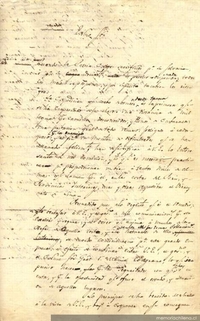 [Carta] 1818 Dic. 19, Sant[iag]o de Chile [a] Exmo. Sor. Capitán Gral. de los Extos. de Chile y los Andes Dn. José de San Martín