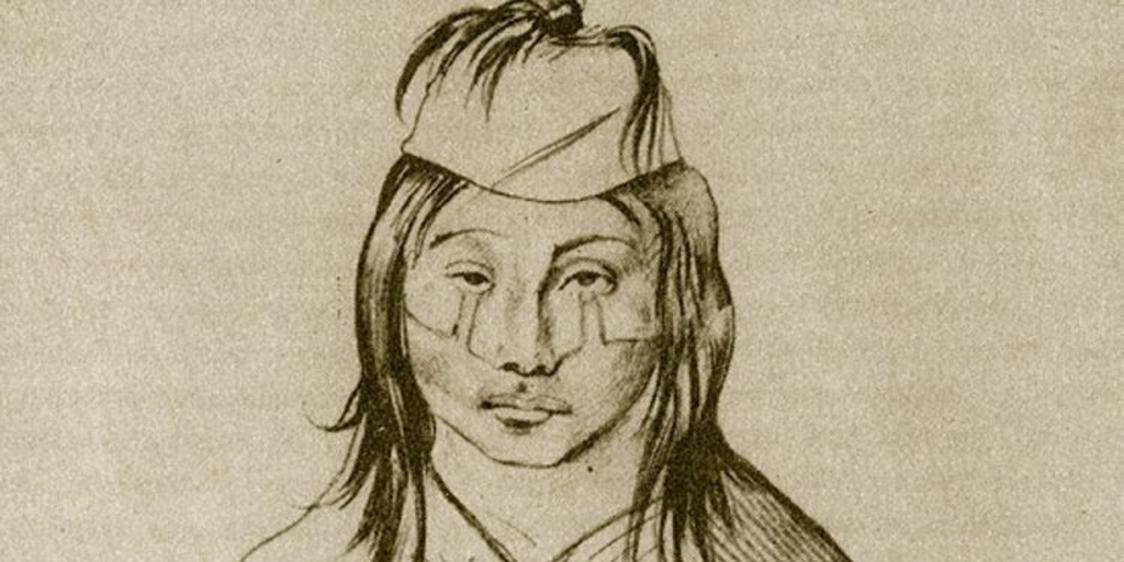 Joven pehuenche, hacia 1840