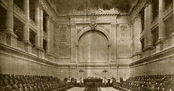 Sala de Sesiones del Congreso, hacia 1918