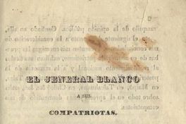 El jeneral Blanco a sus compatriotas