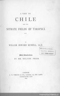 A visit to Chile and the nitrate fields of Tarapaca, etc.