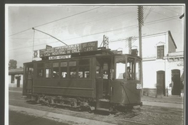 Tranvía Alameda-Negrete, en antiguo recorrido por Santiago, 1929