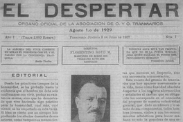 El Despertar : año 1, n°1-6, agosto de 1929-febrero de 1930