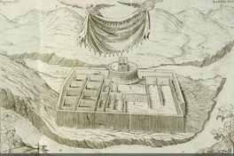 Perspectiva de palacio y fortaleza inca ubicado en el corregimiento de Cuenca, 1748