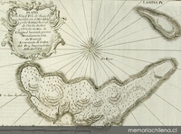 Plano de la isla de Juan Fernández, 1744