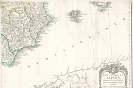 Mapa general de España, dividido en sus actuales provincias, islas adyacentes y reyno de Portugal, 1792