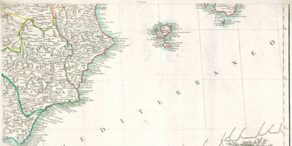 Mapa general de España, dividido en sus actuales provincias, islas adyacentes y reyno de Portugal, 1792